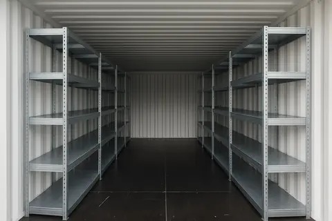 Lagercontainer mit optionalem Regalsystem